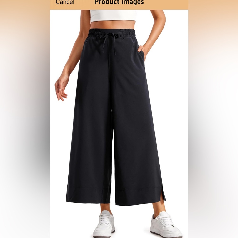 CRZ YOGA Wide Leg Cropped Pants